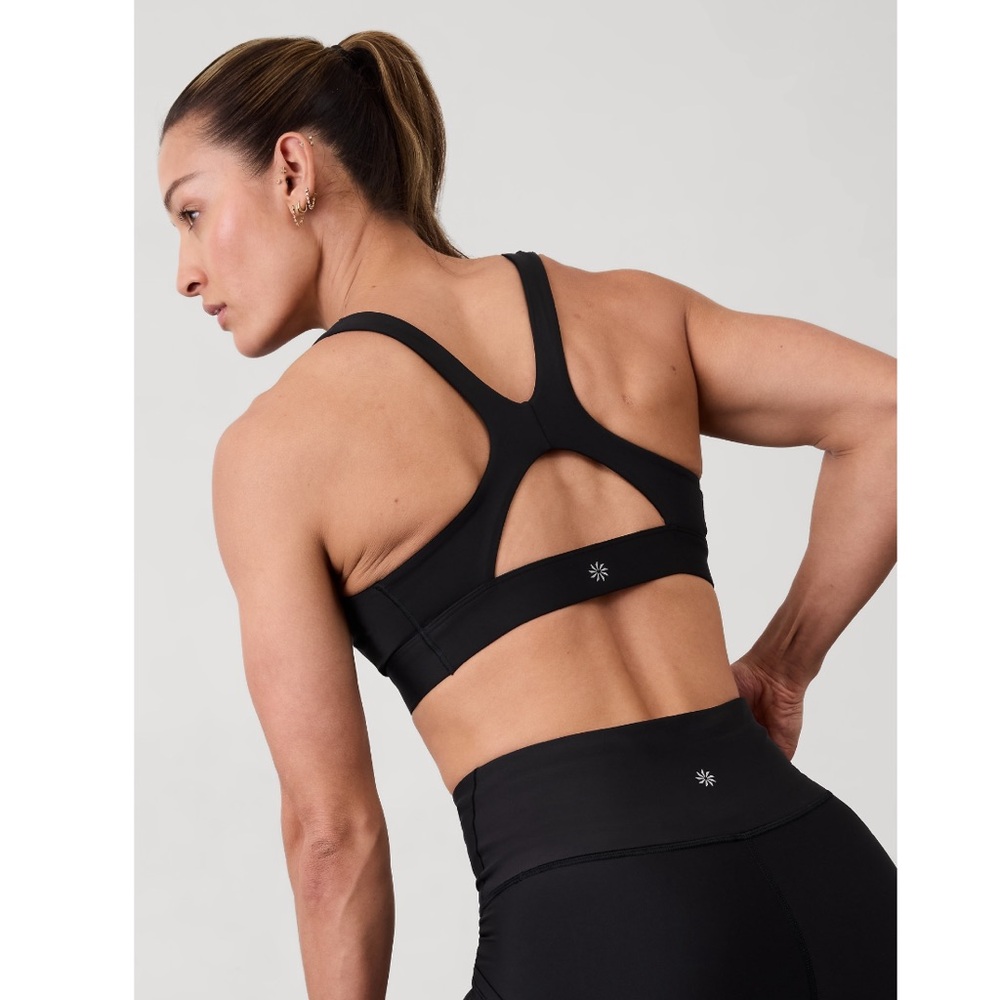 NWT Athleta Interval Sport Bra A-C | Black - Picture 3 of 15